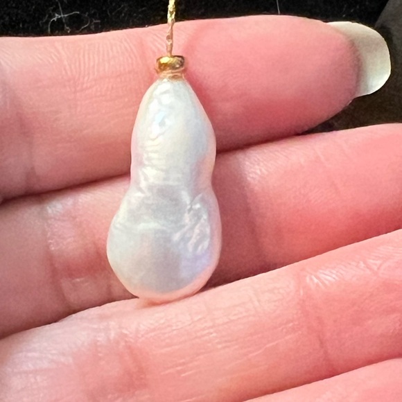 Brand new w/out tags. Gold over Surgical Stainless Steel with Jade and Pearl. - Picture 2 of 6